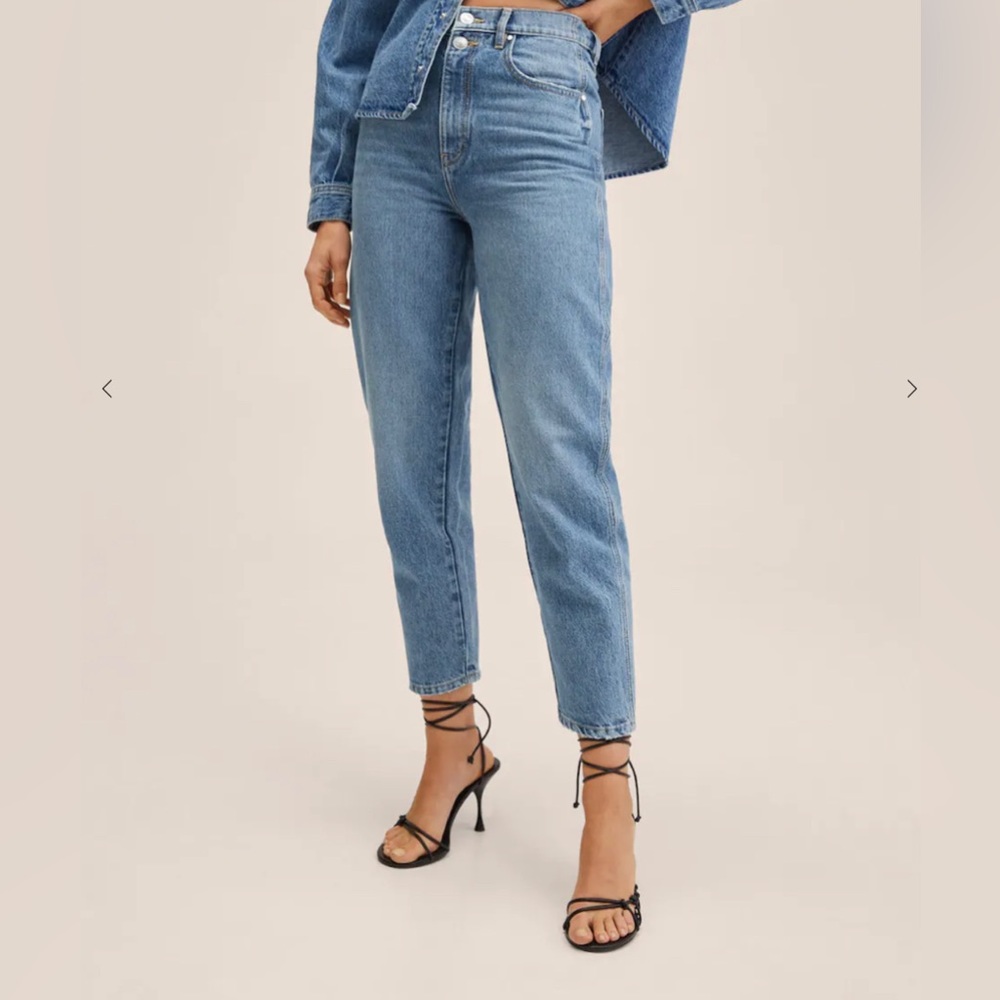 Mango High-rise tapered jeans ,Size 4
